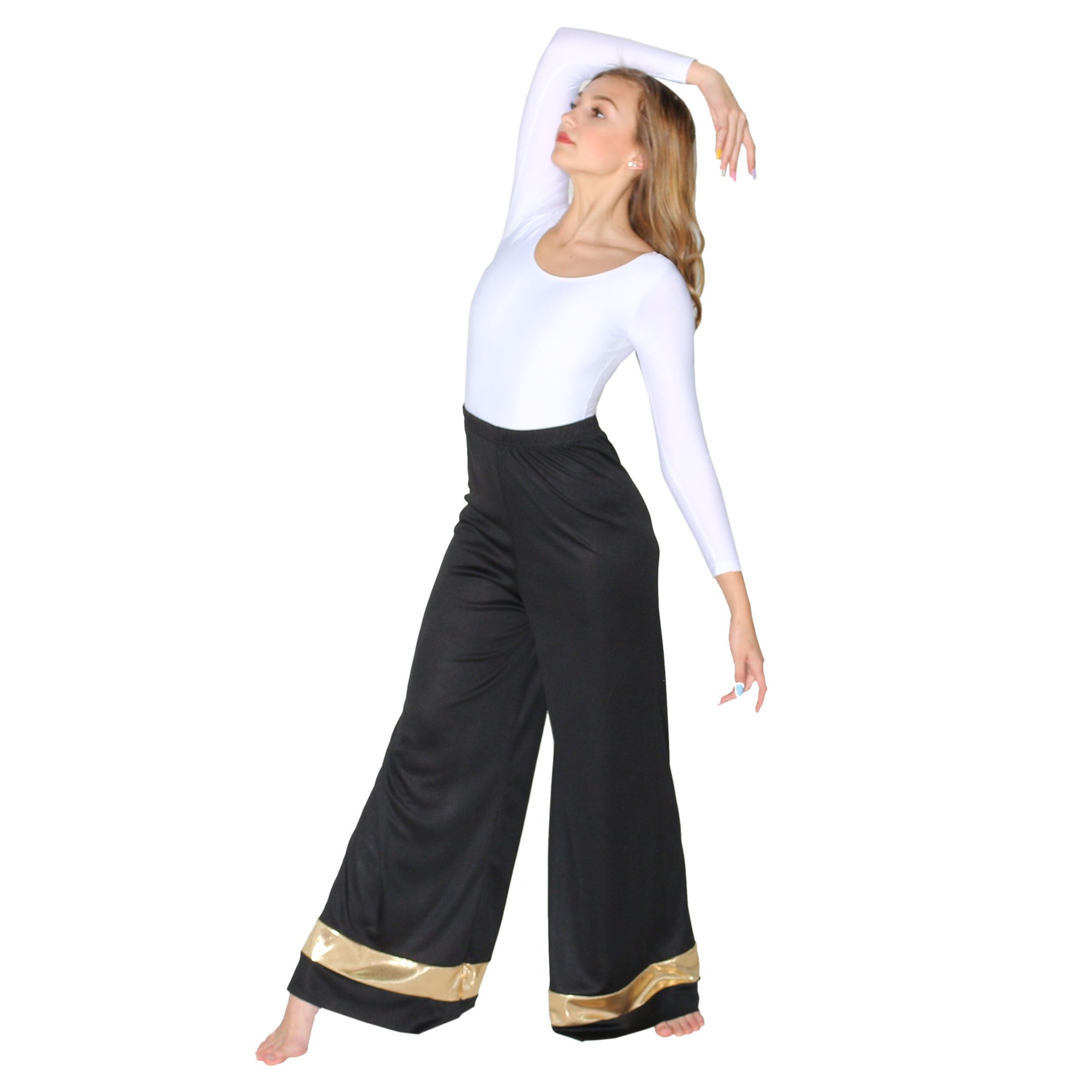 Womens Shiny Metallic Flared Pants 70s Disco Dance Party Trousers | Fruugo  QA