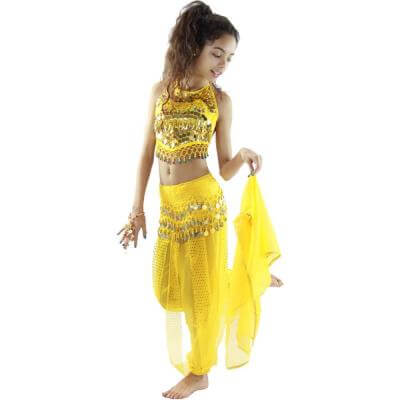 Women's Belly Dance Costumes 5-Piece Belly Dance Dresses Long