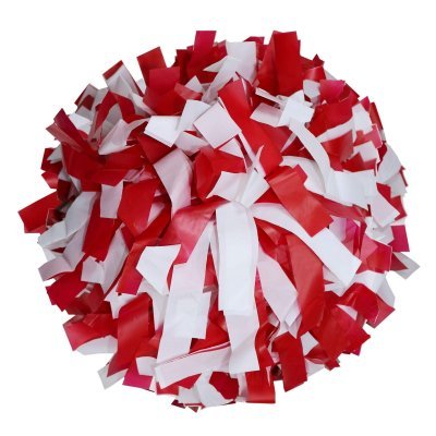 Danzcue 1 Pair 6 Dowel Handle Two Colors Plastic Cheerleading Pom