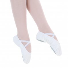 Baiwu Girl\'s Canvas Split Sole Dance Slipper