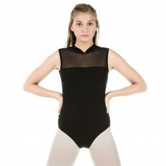 Baiwu Adult Sleeveless Mesh Open Back Leotard