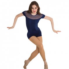 Body Wrappers P1206 Illusion Neckline Boy-Cut Leotard