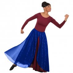 Body Wrappers Worship Dance Twinkle Long Flowing Convertible Skirt