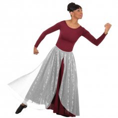 Body Wrappers Worship Dance Twinkle Long Flowing Convertible Skirt