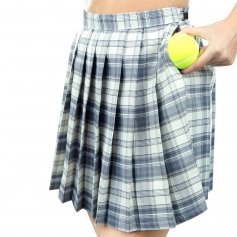 Danzcue Womens High Waisted Pleated Skirt, Tennis Skater Skirt, A-line School Uniform Mini Skirt with Shorts