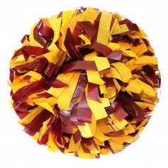 Danzcue 1 Pair 6\" Baton Handle Two Colors Plastic Cheerleading Pom Pom