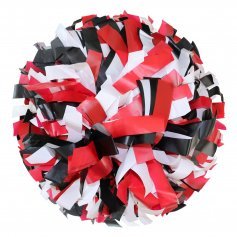 Danzcue1 Pair 6\" Baton Handle Three Colors Plastic Cheerleading Pom Pom