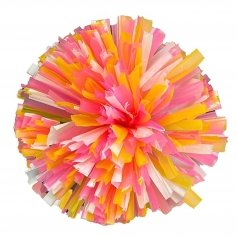 Danzcue 2PCS 14 Inch Plastic Cheerleading Pom Poms with Baton Handle