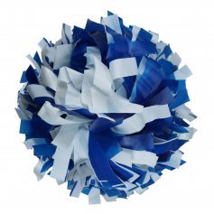 Danzcue 1 Pair 6\" Dowel Handle Two Colors Plastic Cheerleading Pom Poms