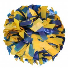 Danzcue 1 Pair 6\" Dowel Handle Two Colors Plastic Cheerleading Pom Poms