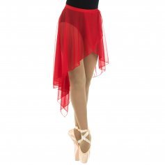 Danzcue Adult Side-Dip Asymmetrical Petal Front Slit Chiffon Skirt