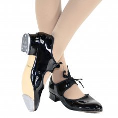 Danzcue Child Patent Flexible Tap Shoes