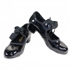 Danzcue Child Patent Flexible Tap Shoes