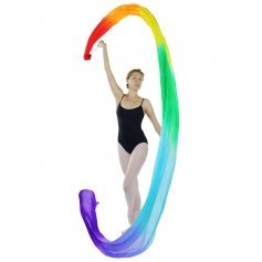 Danzcue Silk Rainbow Color Flower Streamer