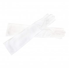 Danzcue White Long Stretch Gloves