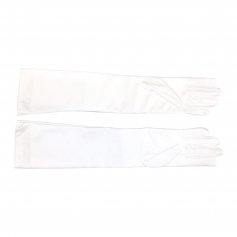 Danzcue White Long Stretch Gloves