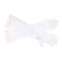 Danzcue White Long Stretch Gloves