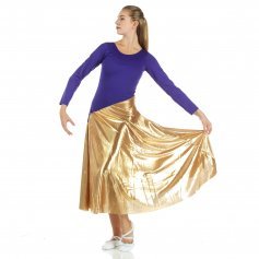 Danzcue Bi Color Long Sleeve Ministry Dance Dress