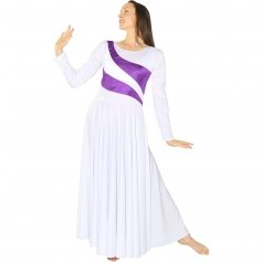 Danzcue Praise Dance Shimmery Parallel Long Sleeve Dress