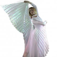 2-pc Set Danzcue Praise Full Length Long Sleeve Dance Dress Iridescent Angel Wing