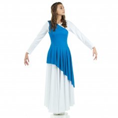 2-pc Set Danzcue Praise Full Length Long Sleeve Dance Dress with Tunic