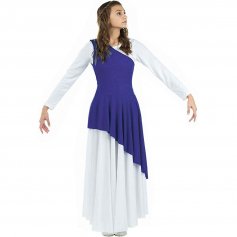 2-pc Set Danzcue Praise Full Length Long Sleeve Dance Dress with Tunic