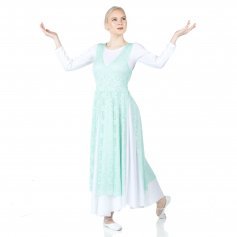 Danzcue V-Neck Praise Dance Lace Pullover