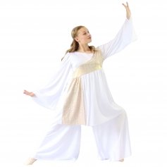 Danzcue Shimmery Asymmetrical Praise Dance Tunic